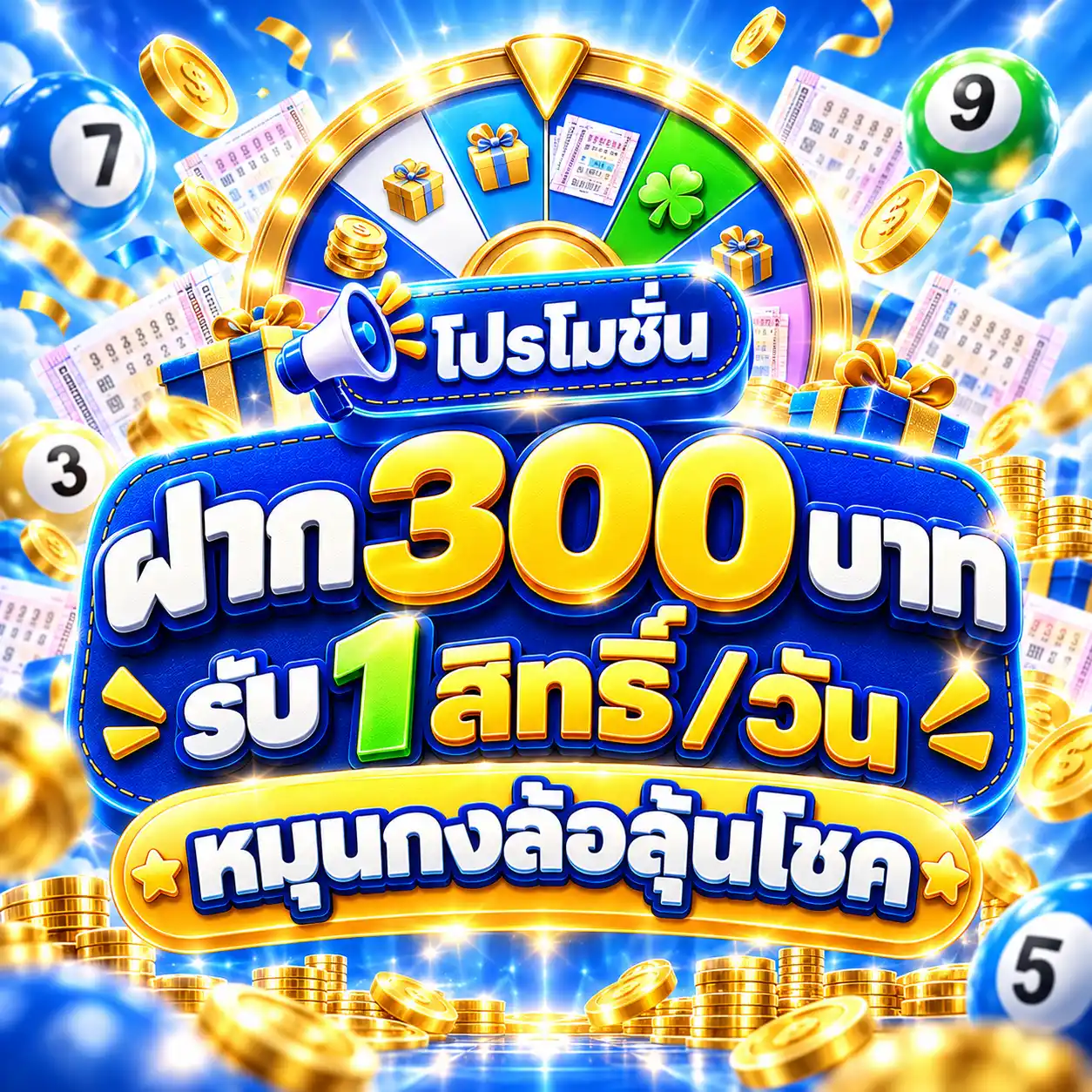 PAOTUNG234 โปรโมชั่นฝาก 300 บาท รับ 1 สิทธิ์ หมุนกงล้อลุ้นโชค